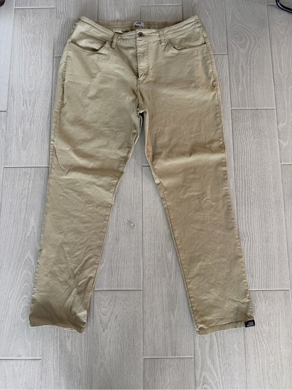 One Bone - Men's Khaki Slim Chino Pants - XL